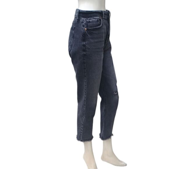686646....Loft Straight leg Crop Jeans Size 26/2, 23" Inseam 10" Rise - Picture 3 of 6